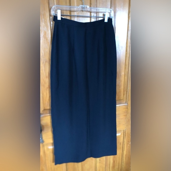 Vintage Black Wrap Floor Length Skirt. - Picture 10 of 10
